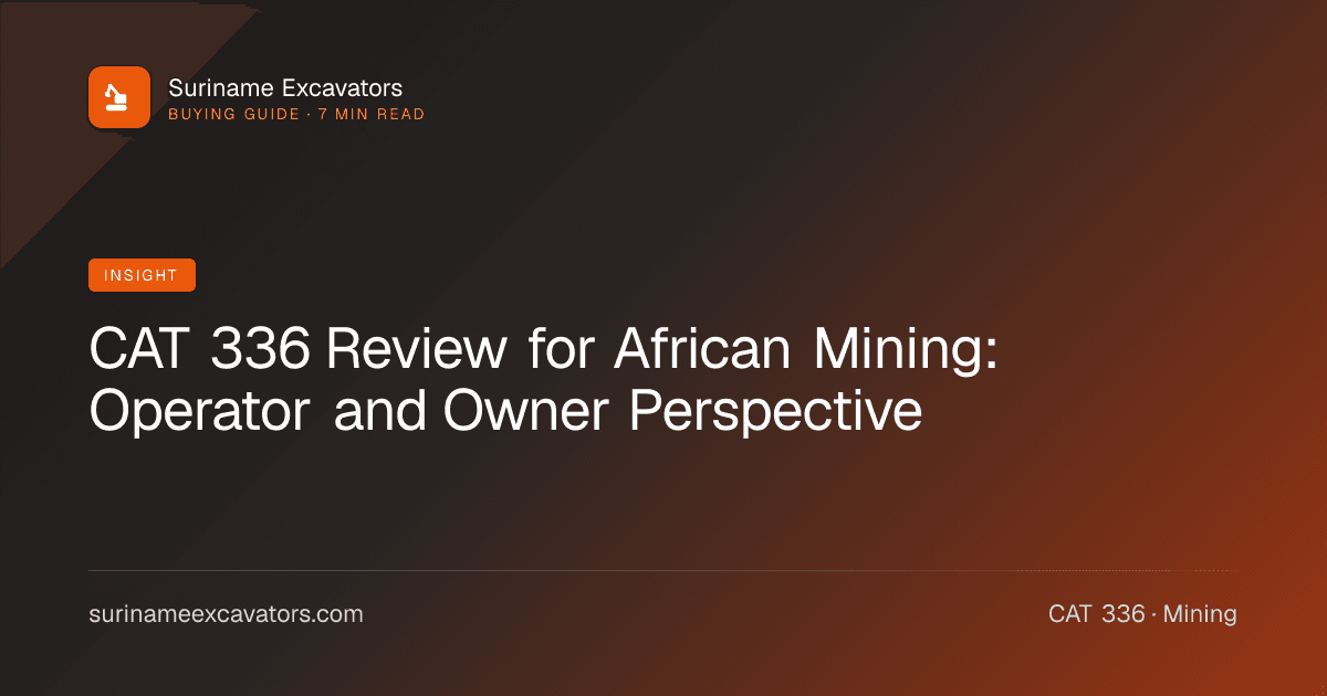 CAT 336 Review for African Mining: Operator and Owner Perspective