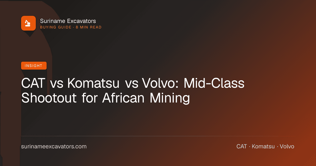 CAT vs Komatsu vs Volvo: Mid-Class Shootout for African Mining