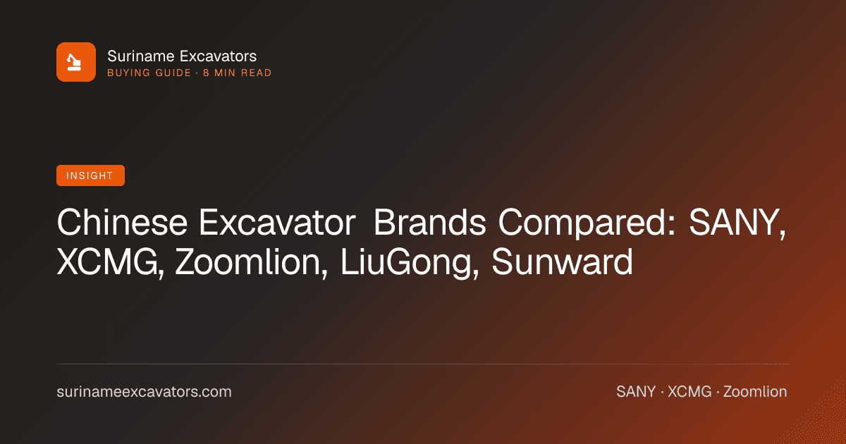 Chinese Excavator Brands Compared: SANY, XCMG, Zoomlion, LiuGong, Sunward