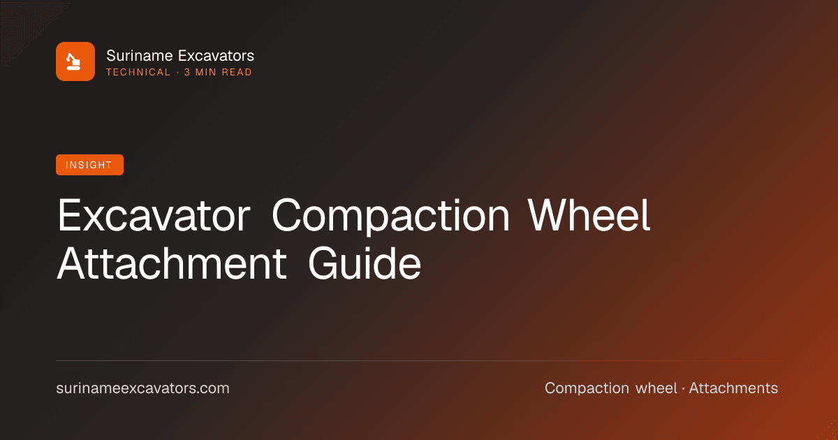 Excavator Compaction Wheel Attachment Guide