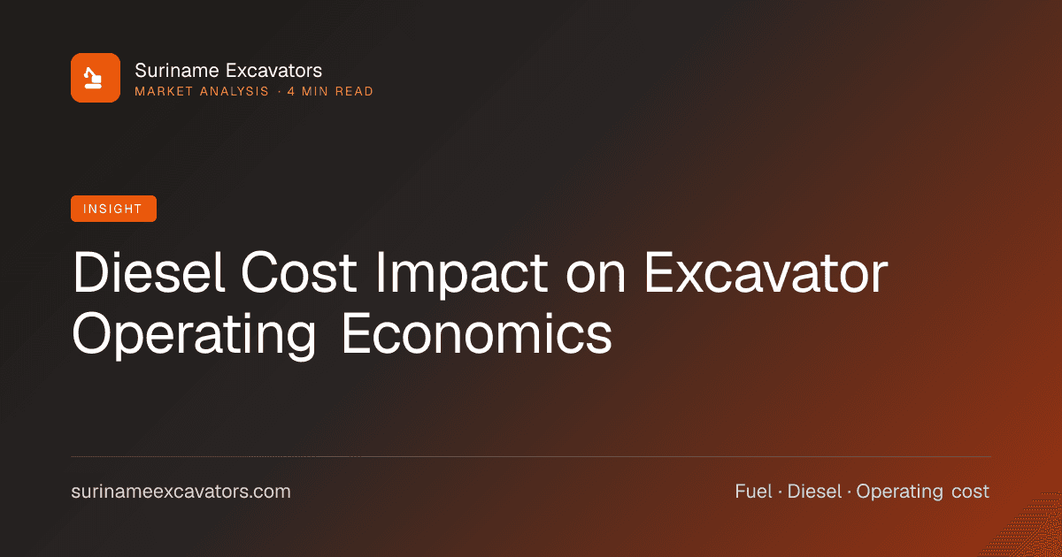 Diesel Cost Impact on Excavator Operating Economics