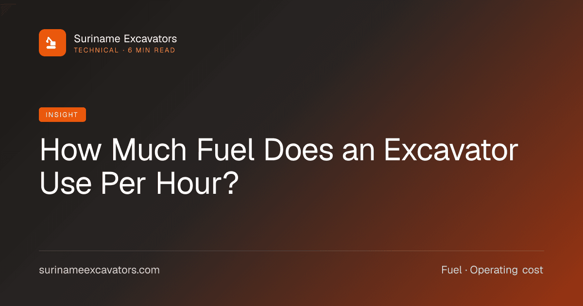 How Much Fuel Does an Excavator Use Per Hour?
