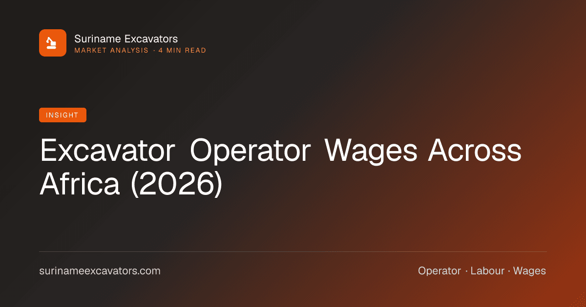 Excavator Operator Wages Across Africa (2026)
