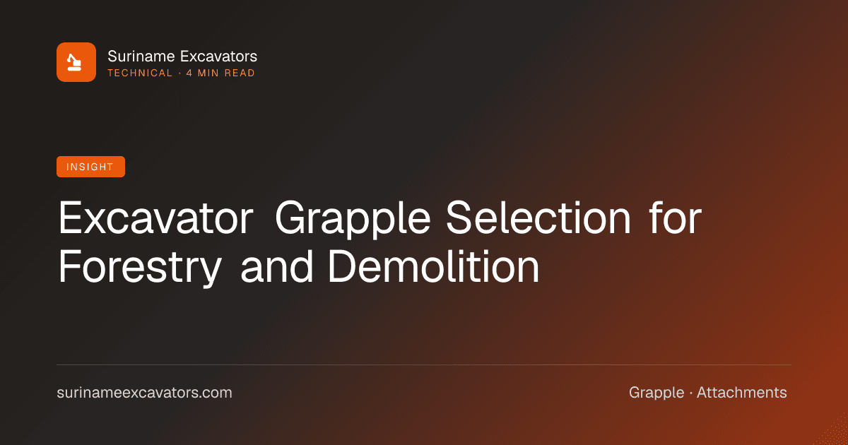 Excavator Grapple Selection for Forestry and Demolition