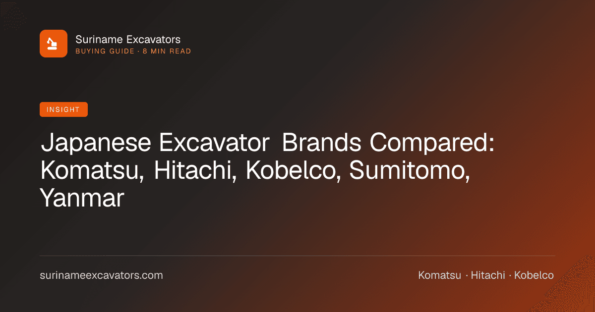 Japanese Excavator Brands Compared: Komatsu, Hitachi, Kobelco, Sumitomo, Yanmar