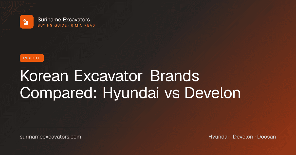 Korean Excavator Brands Compared: Hyundai vs Develon
