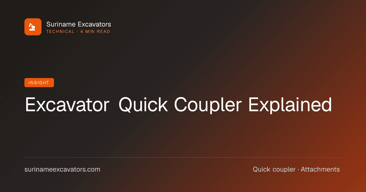 Excavator Quick Coupler Explained
