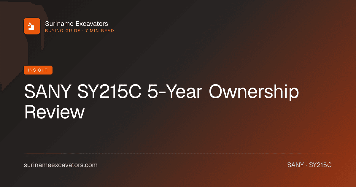 SANY SY215C 5-Year Ownership Review