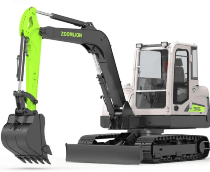 Hydraulic excavator at work