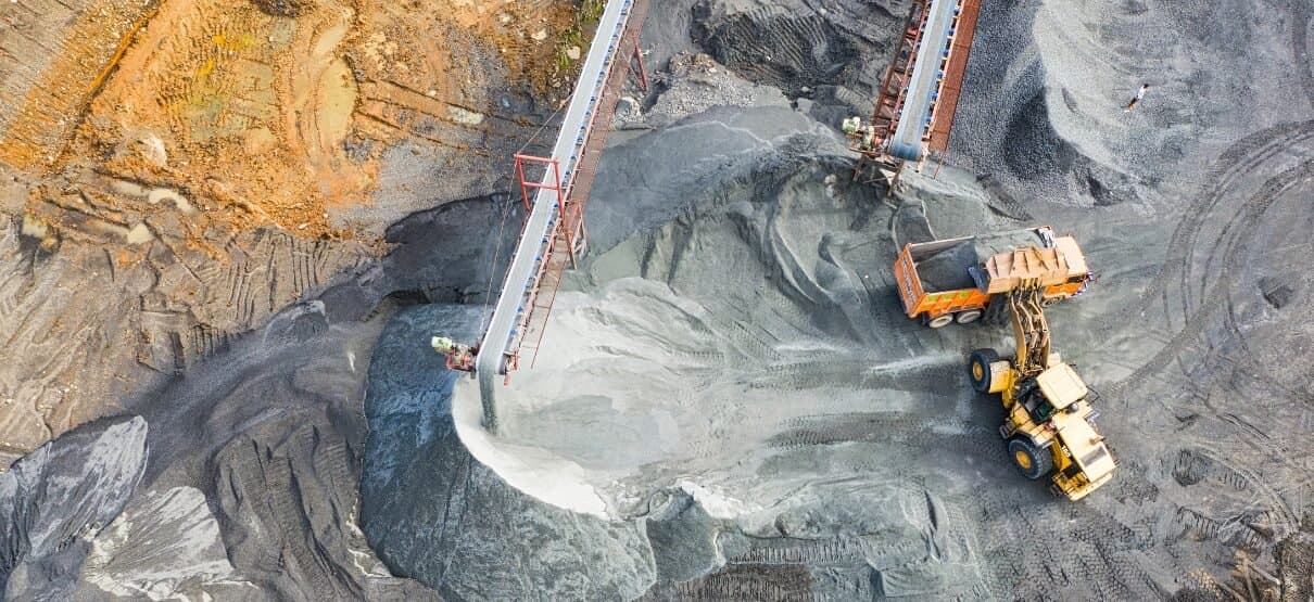 Excavator on the yard prepared for shipment